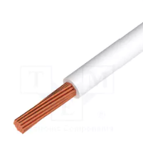 [850279] Przewód; H05V-K; linka; Cu; 0,5mm2; biały; PVC; 300/500V; Klasa: 5